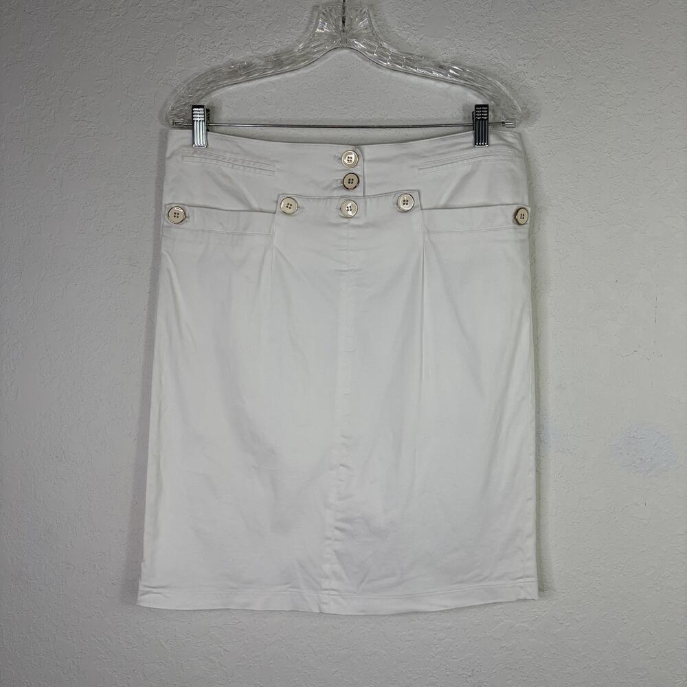 Charlotte Tarantola White Short Skirt Size 10 cotton blend, summer, spring, chic
